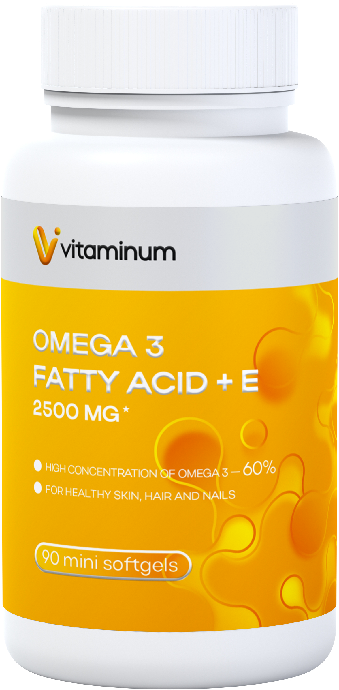  Vitaminum ОМЕГА 3 60% + витамин Е (2500 MG*) 90 капсул 700 мг   в Костроме