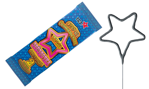  Бенгальские свечи фигурные 2 шт "Звездочка"  в Костроме